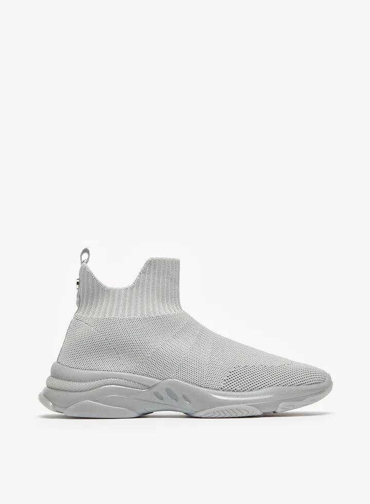 Womens Solid Slip-On High Top Casual Sneakers
