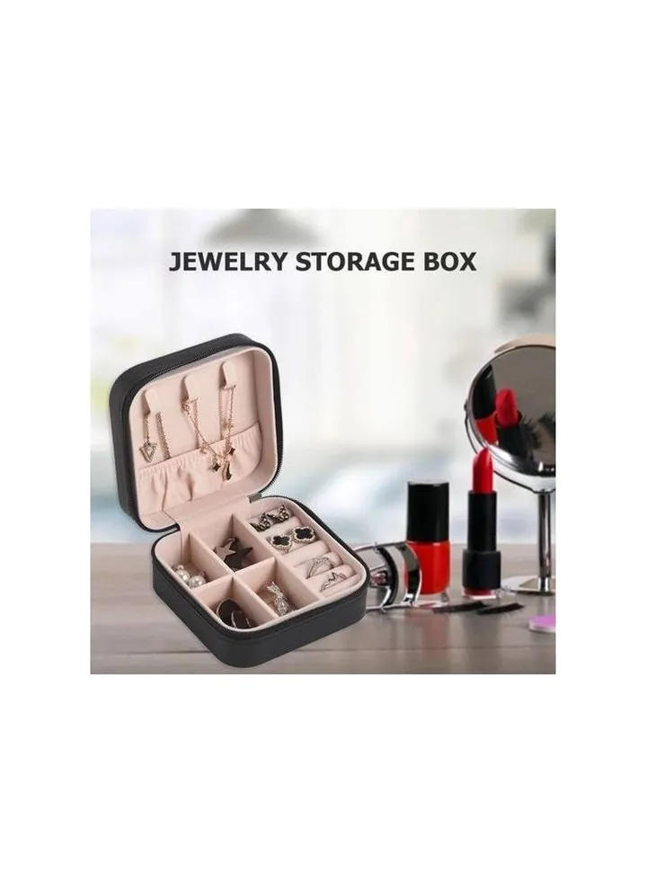 Portable Travel Jewelry Organizer Box - Black