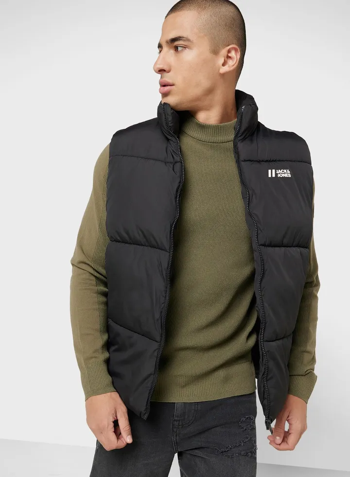 Zip Through Puffer Gilet