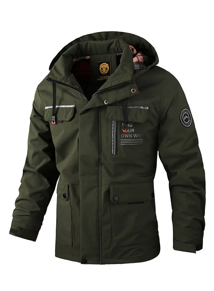 Hooded Outdoor Jacket Green