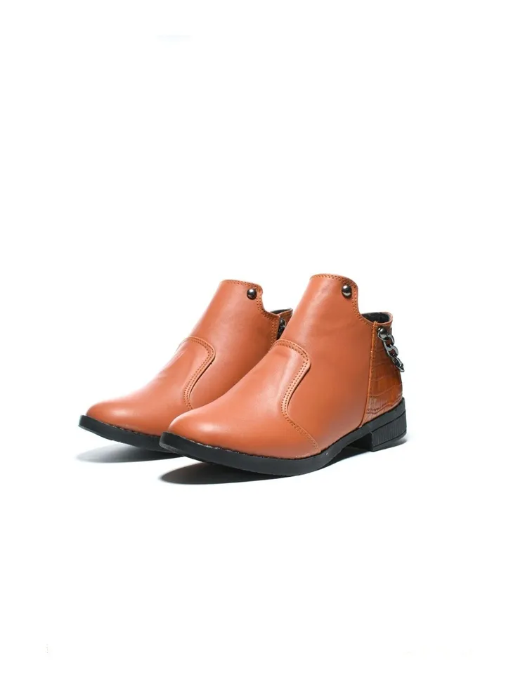 Elastic leather ankle boot for women - HAVAN