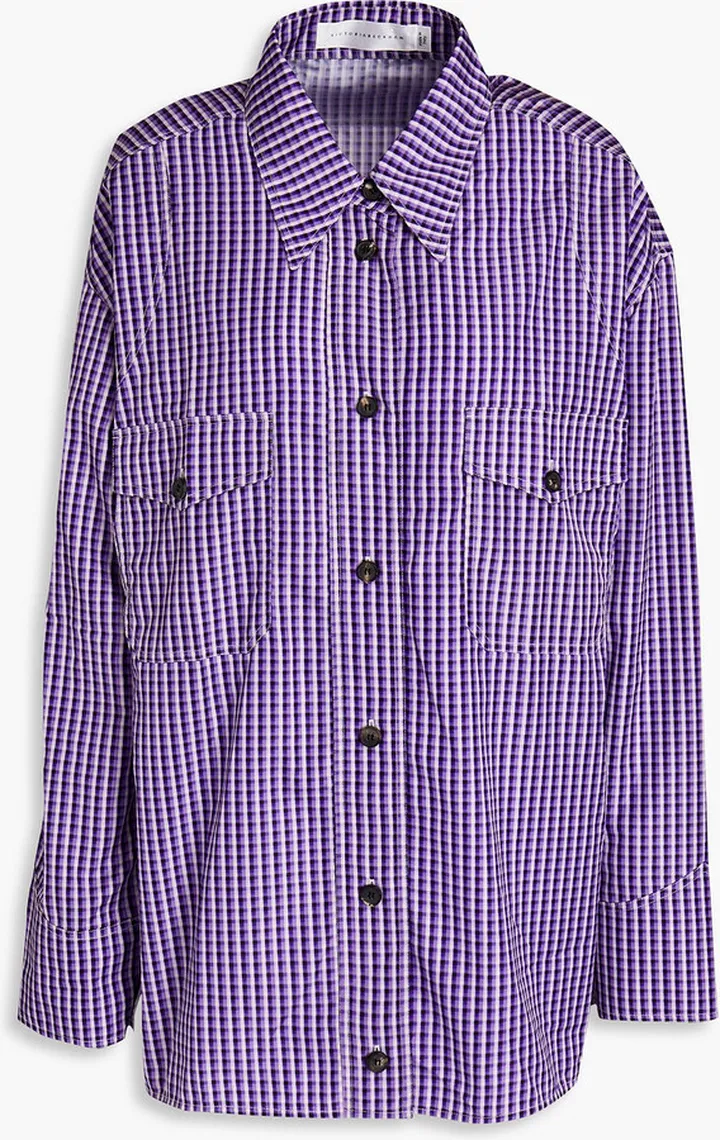 Checked taffeta shirt