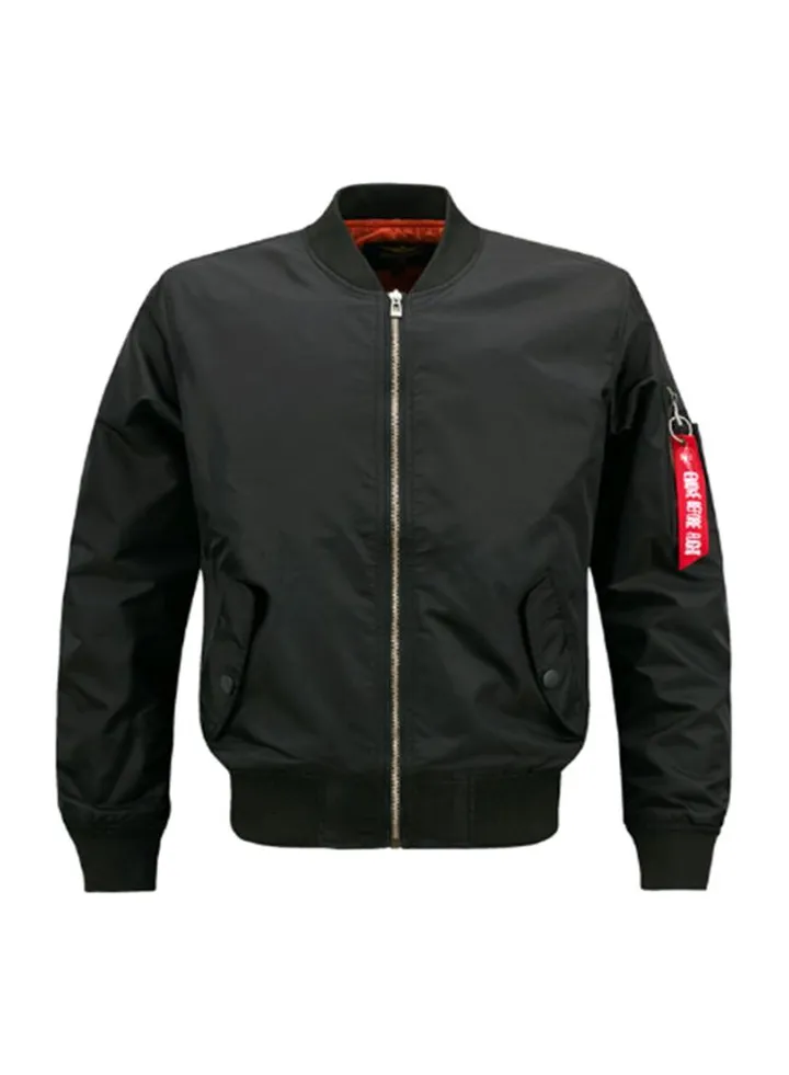 Solid Bomber Jacket Black