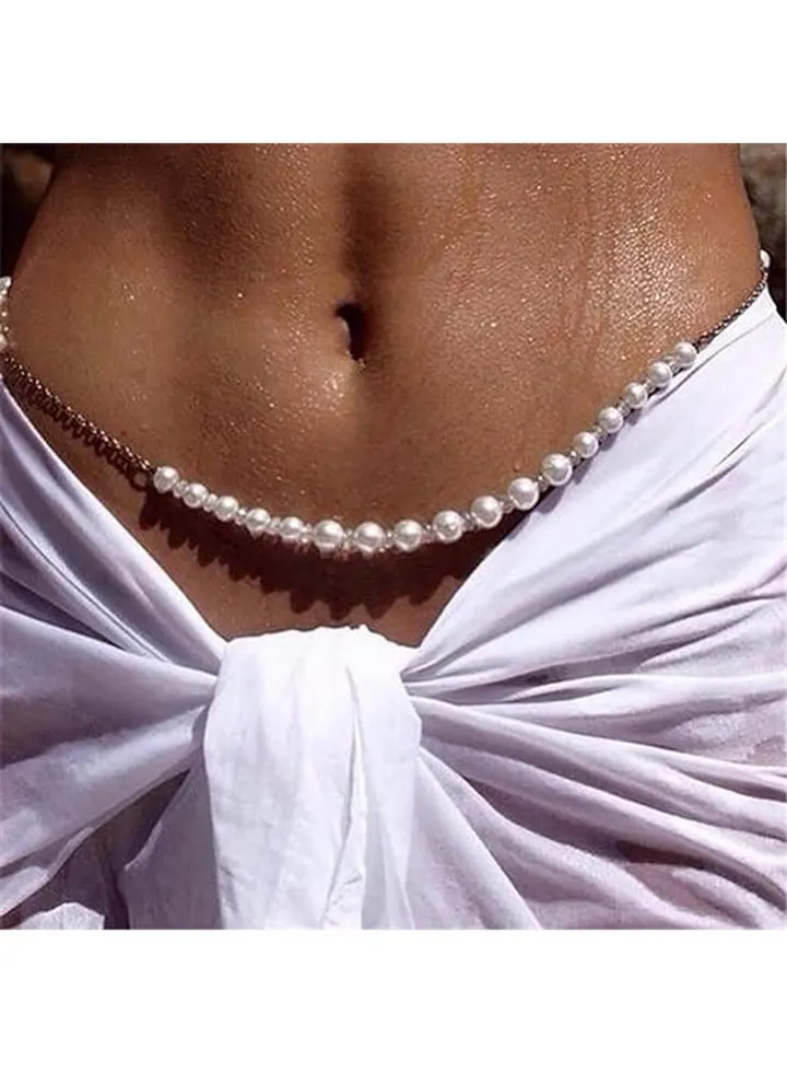 Pearl Waist Chain -Gold