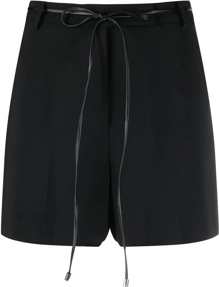 Belted Crepe Shorts