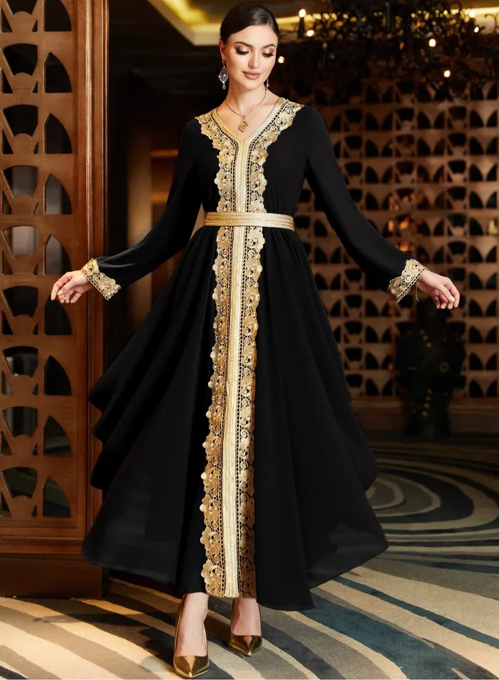 New Moroccan Dubai Kaftans Farasha Abaya Galabeya Caftan Long Gown Eid Ramada Dress Party Wear Formal Wear