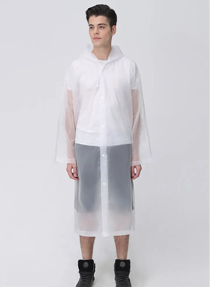 EVA Hooded Raincoat White