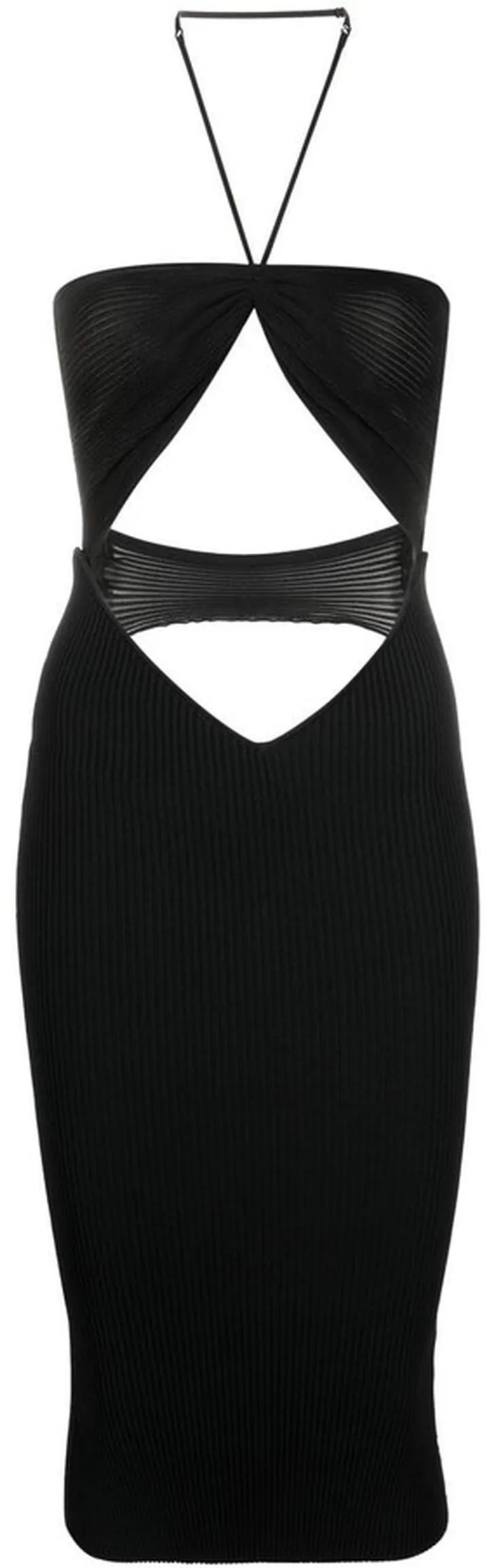 Cut-Out Halterneck Midi Dress