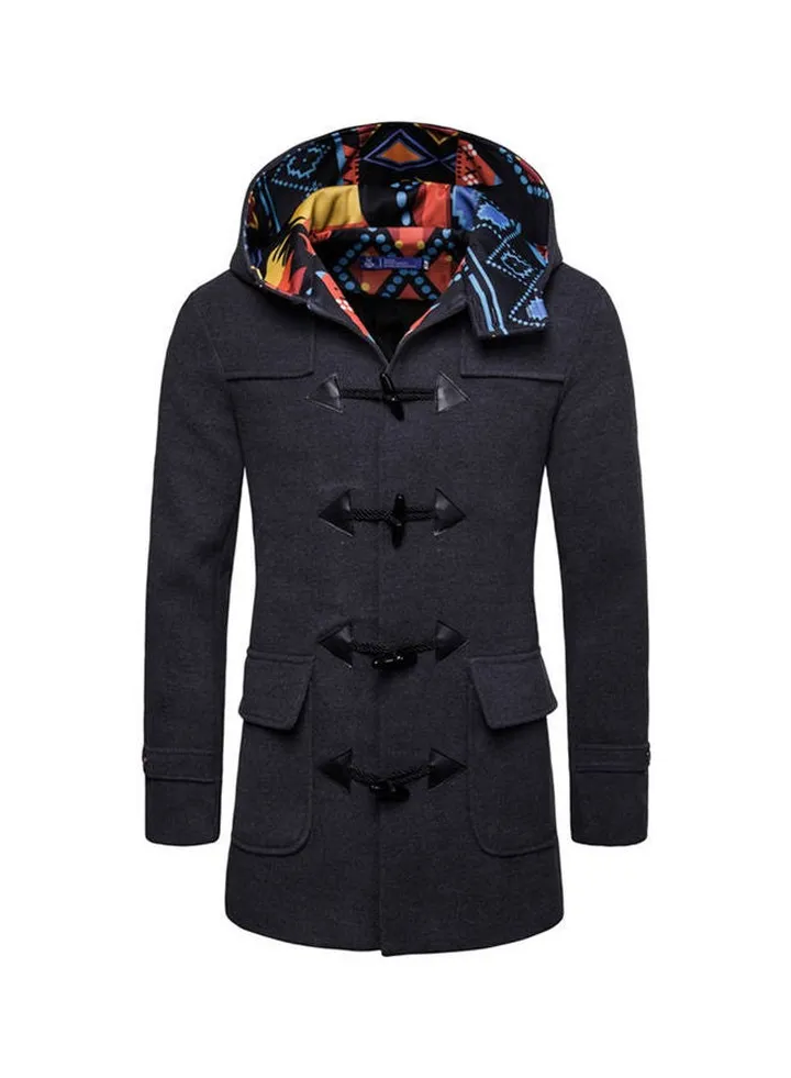 Casual Long Sleeved Coat Black