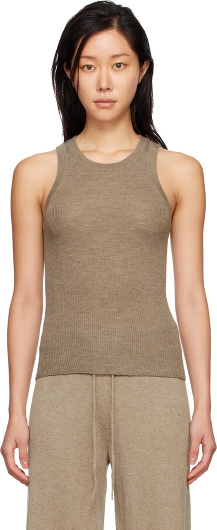 LISA YANG Tan Addison Tank Top