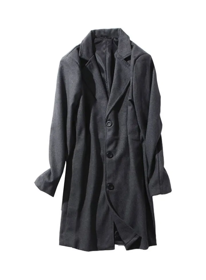 Winter Trench Coat Dark Grey