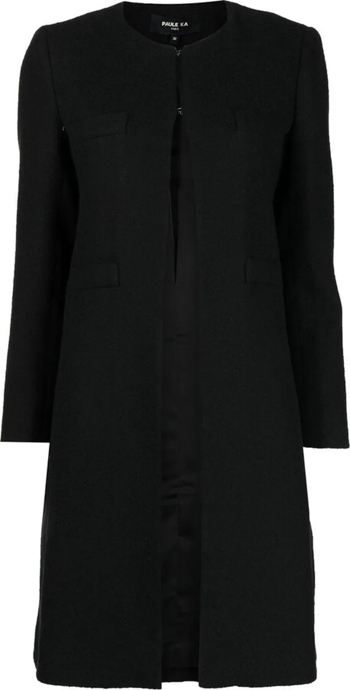Single-Breasted Longsleeved Woven Coat