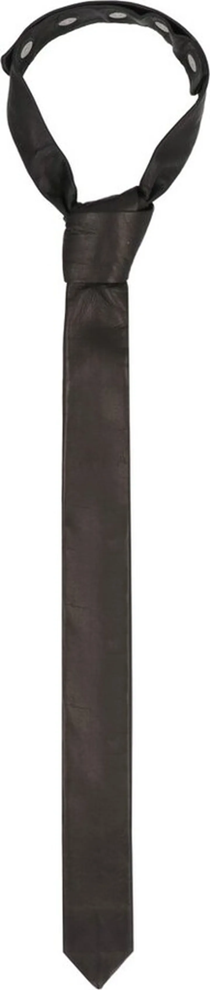 Gucci Logo Embossed Leather Tie