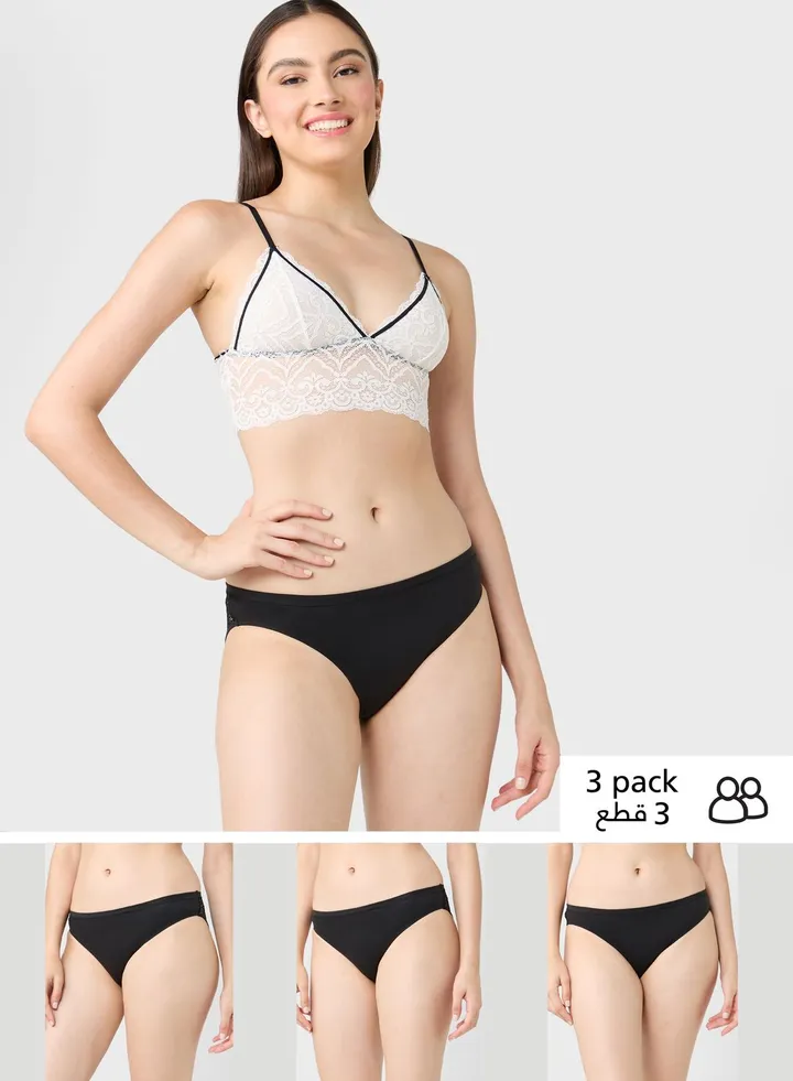 3 Pack Body Soft High Leg Knickers