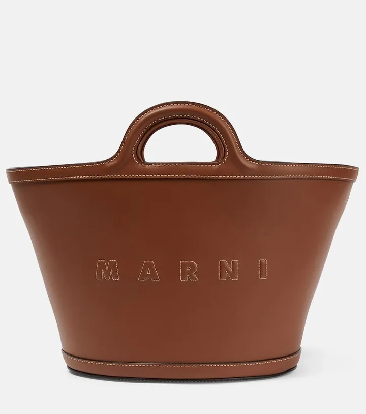 Tropicalia Small leather tote bag