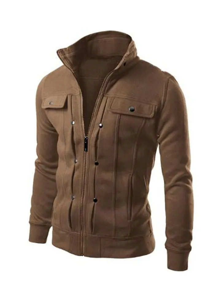 Long Sleeves Jacket Brown