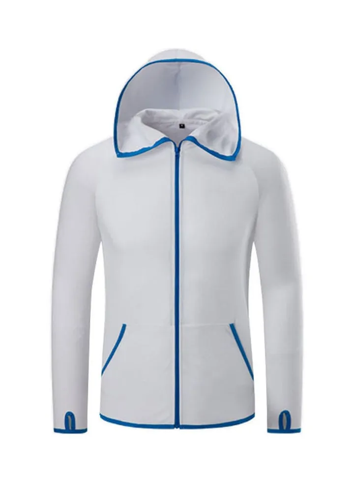 Hydrophobic Long Sleeves Hooded Coat White