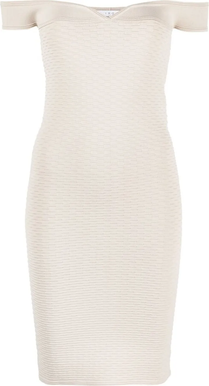 Textured Off-Shoulder Midi Dress