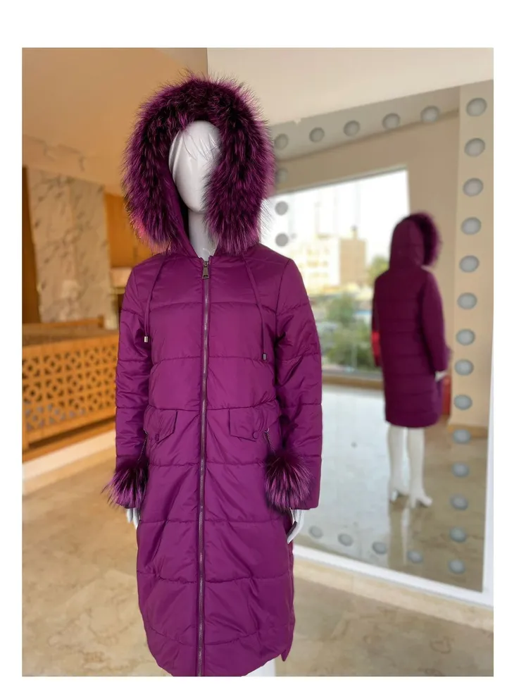 Fox Fur Coat Hooded Real Fur Womens Jacket Winter Coat Girls