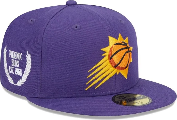 Men's New Era Purple Phoenix Suns Camo Undervisor Laurels 59Fifty Fitted Hat