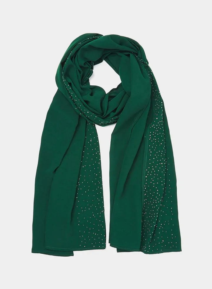 Georgette Hijab with Stone Work Scatter