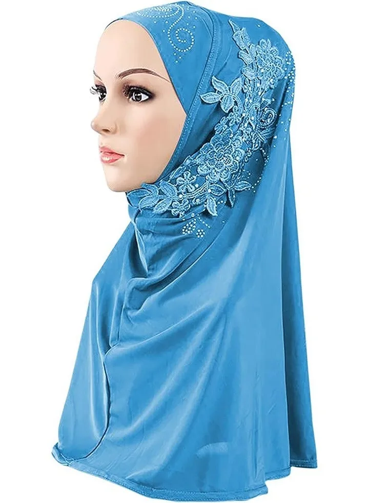 Women Glitter Sequin Hijab Muslim Head Wrap Scarf Long Turban Headband Hair Cap Shawl