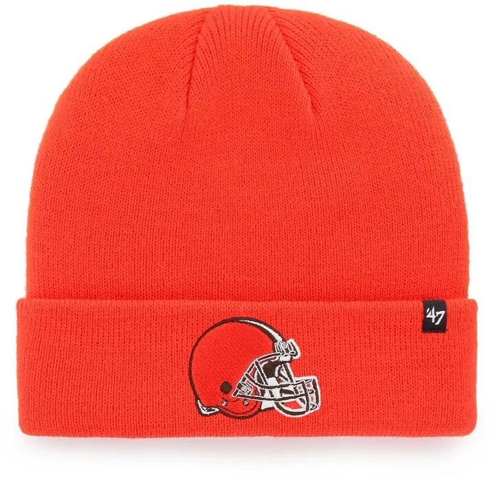 Men's Orange Cleveland Browns Primary Basic Cuffed Knit Hat