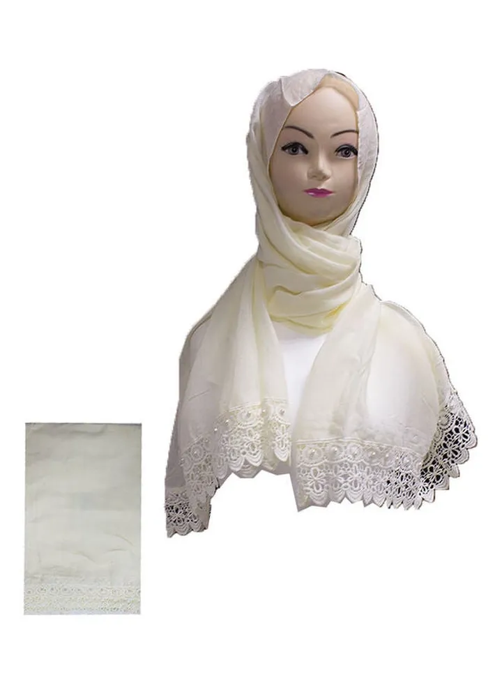 Classic Design Hijab White