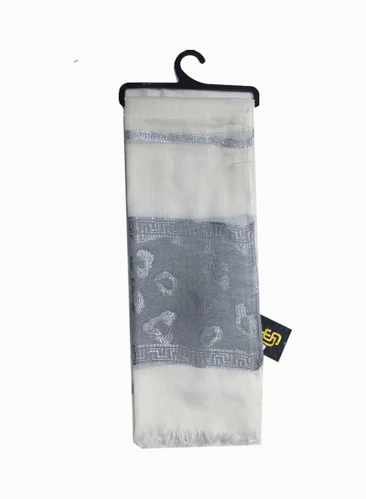 Classic Traditional Hijab White/Grey
