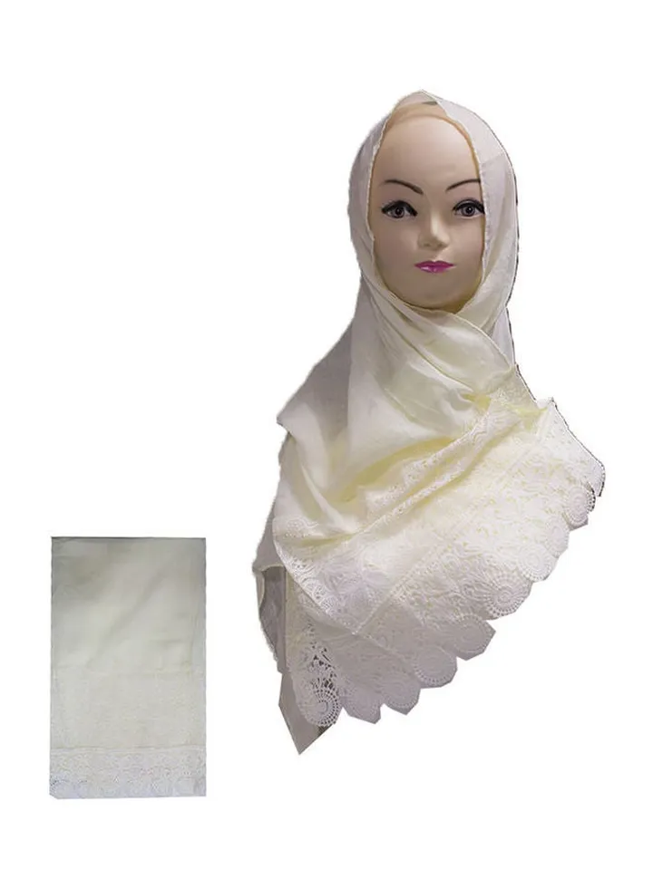 Classic Design Hijab White
