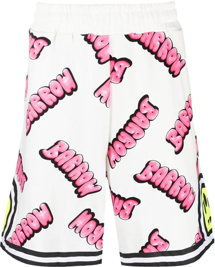 Logo-Print Cotton Shorts