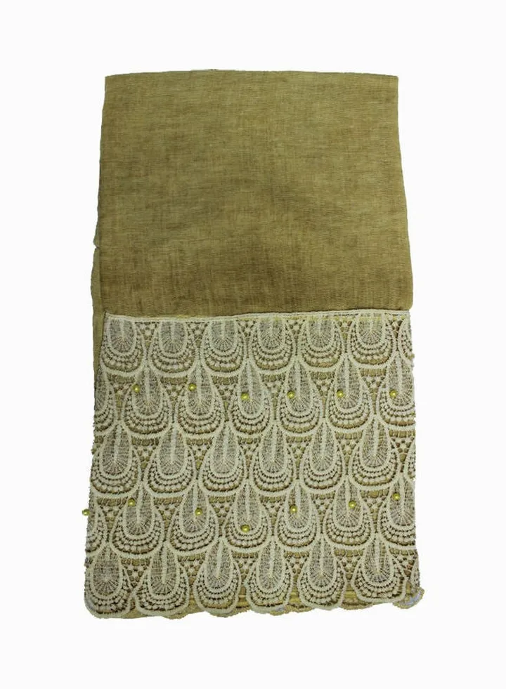 Classic Traditional Hijab Green/White