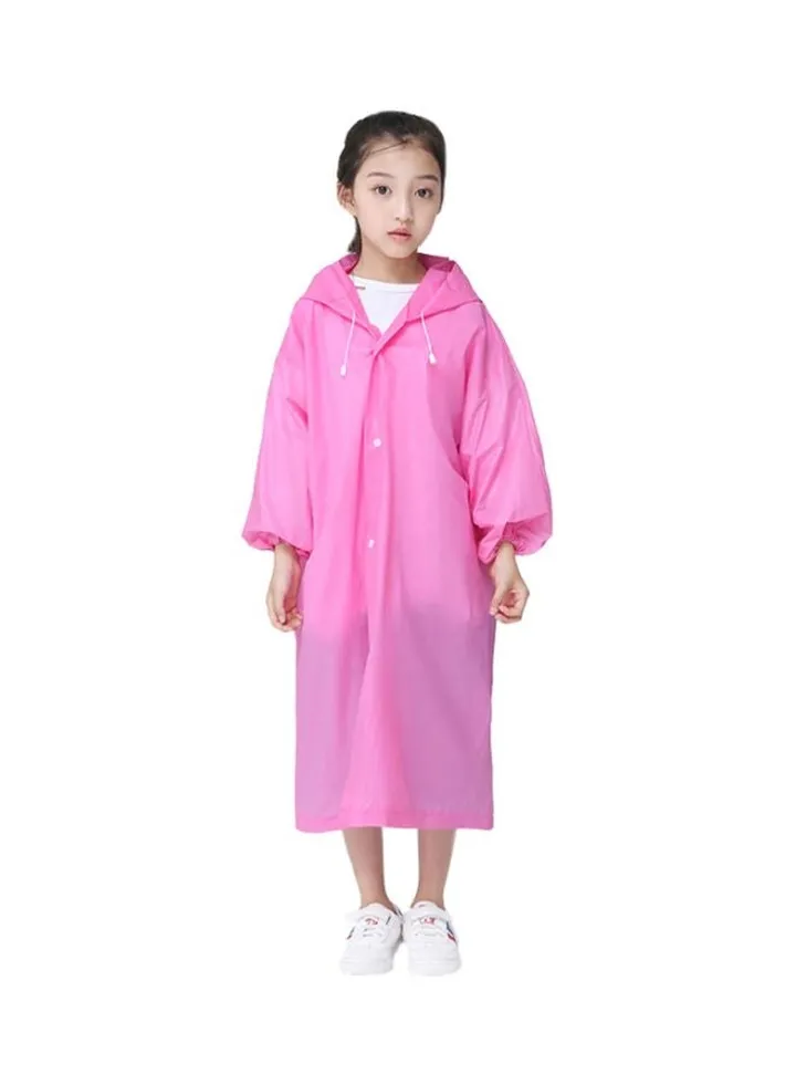 Hooded Raincoat Pink