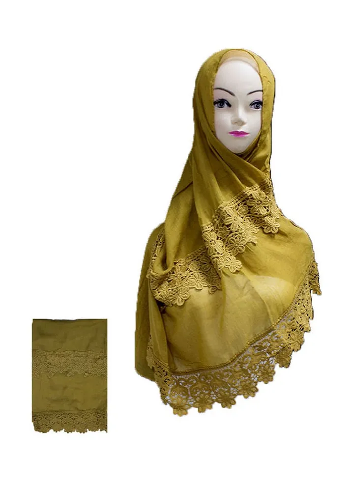 Classic Design Hijab Light Gold