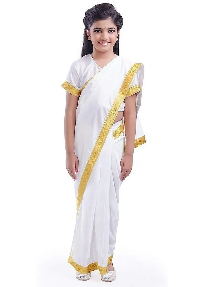 Ready to wear traditional onam saree for girls