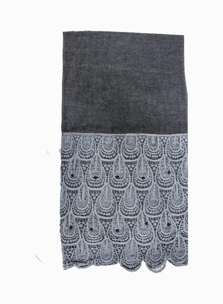 Classic Stylish Hijab Light Black/White