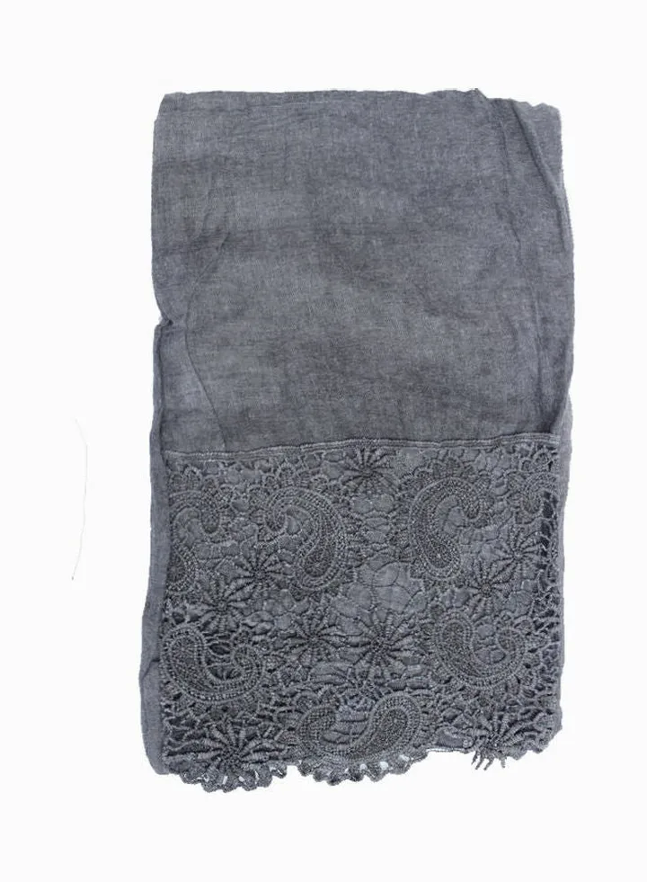 Classic Traditional Hijab Dark Grey