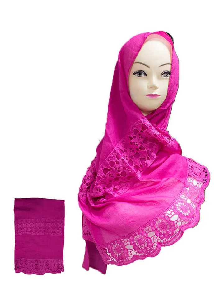 Classic Design Hijab Dark Pink