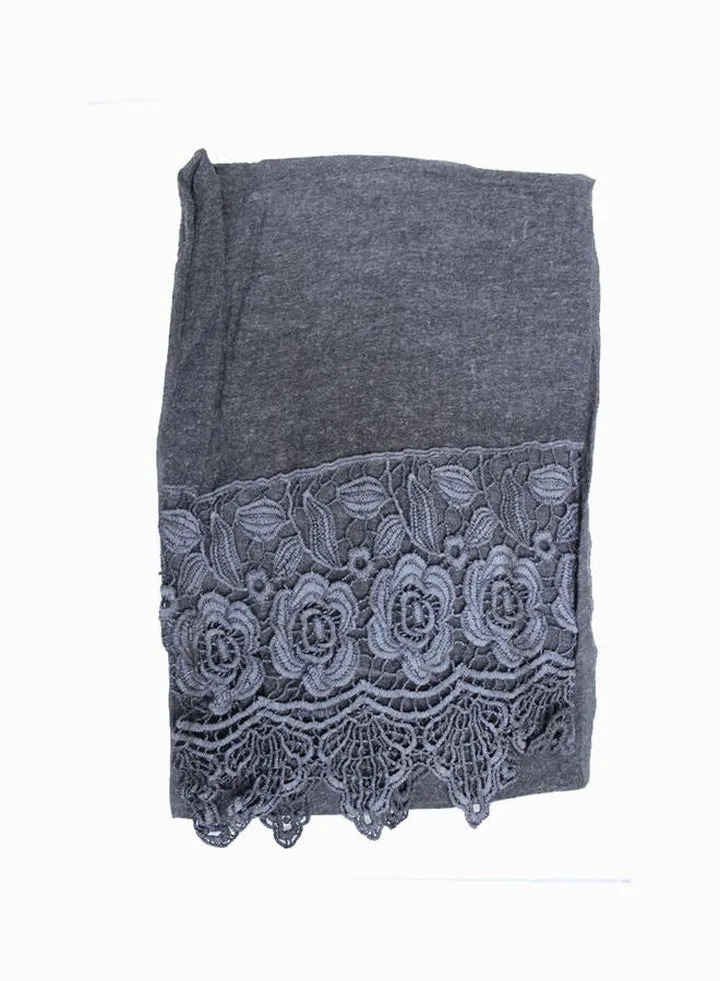 Classic Traditional Hijab Dark Grey