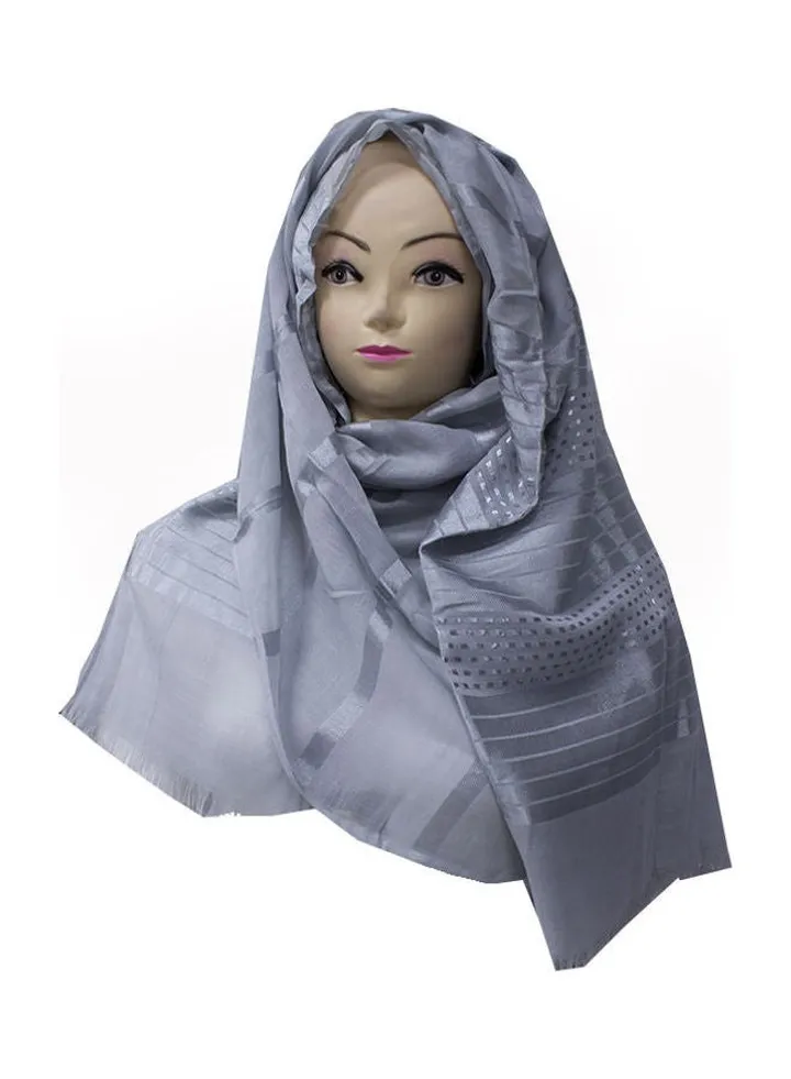 Classic Sequin Detail Hijab Grey