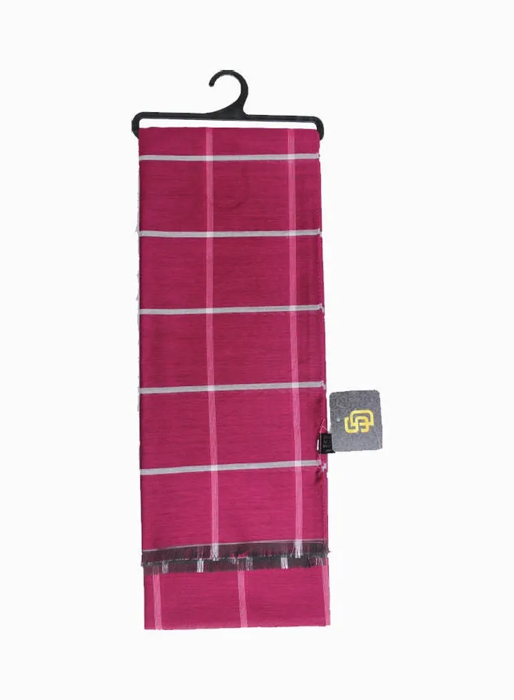 Classic Traditional Hijab Red/Pink/Grey