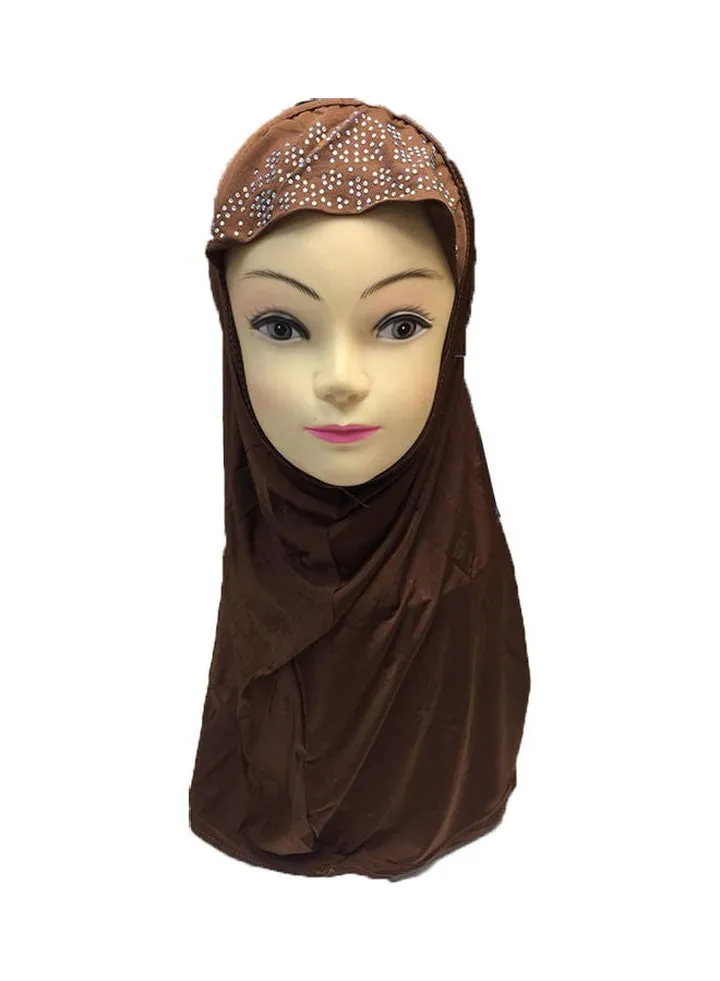 Classic Design Hijab Brown