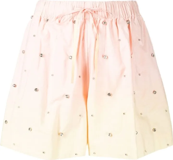 Crystal-Embellished Cotton Shorts