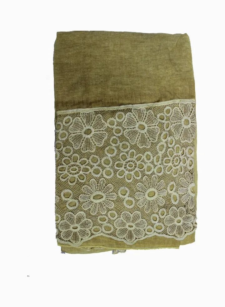 Classic Traditional Hijab Green/White