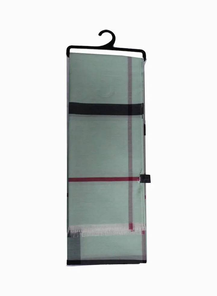 Classic Traditional Hijab Light Green/Red/Black