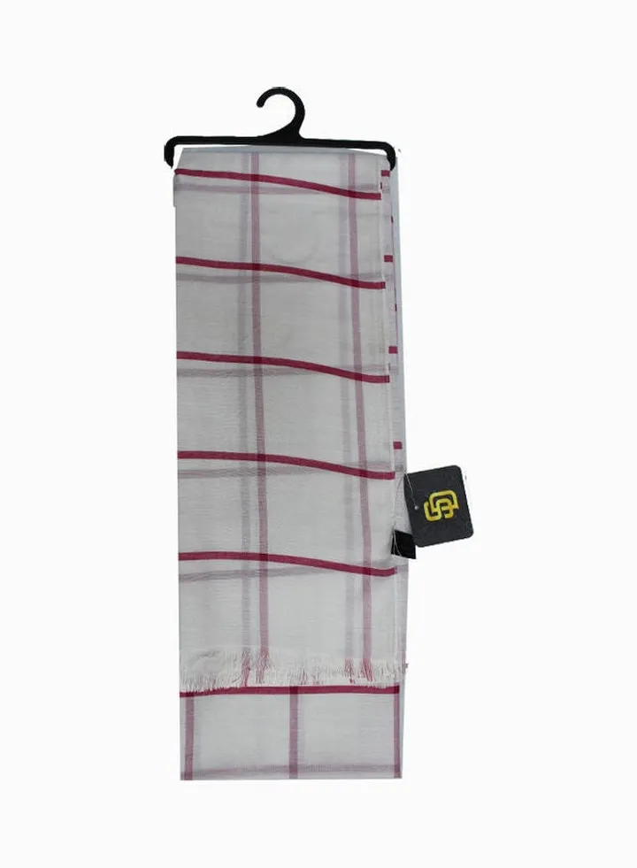 Classic Traditional Hijab White/Red