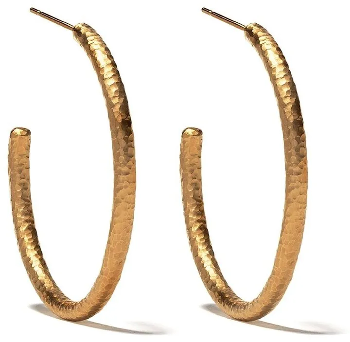 18kt yellow gold Organza hoop earrings