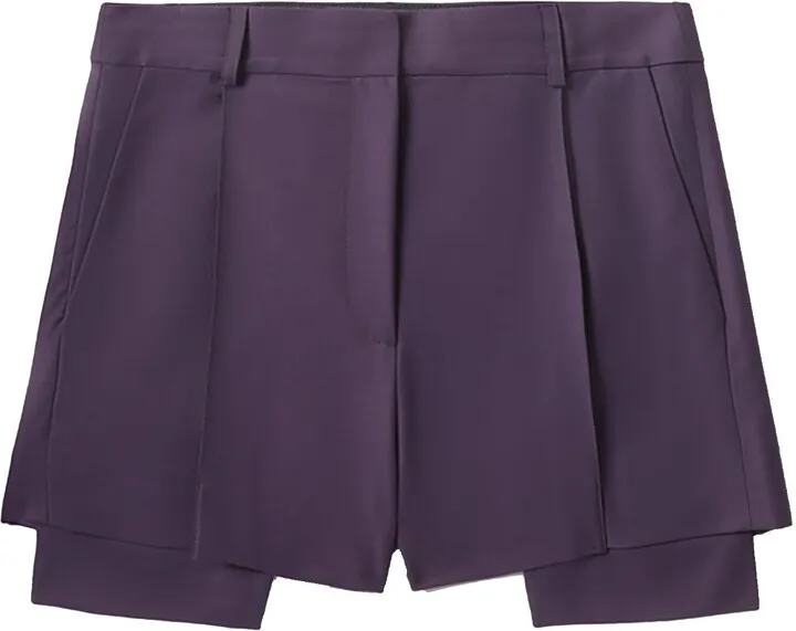 Mid-Rise Tailored Shorts
