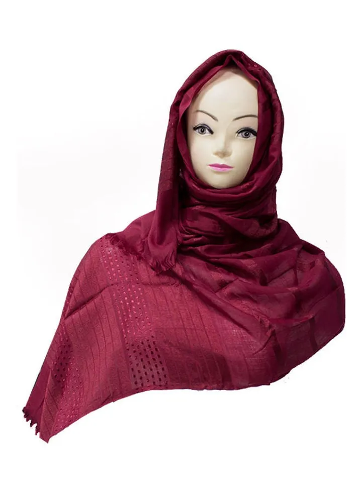Classic Sequin Detail Hijab Red