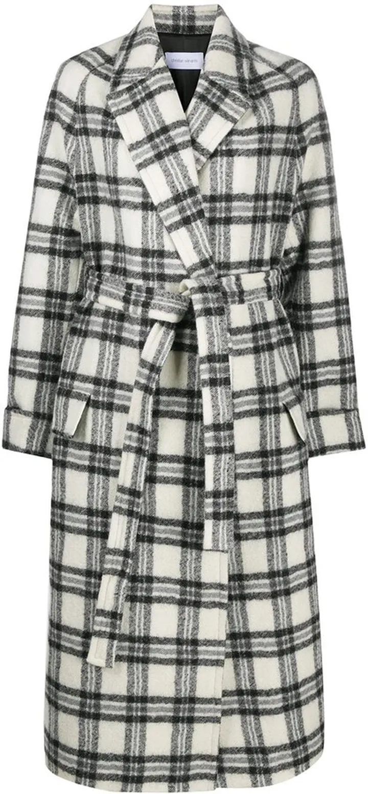 Wrap Coat With Belted Waist